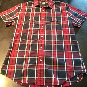 Express Black/Red button up in Mens Medium